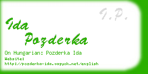 ida pozderka business card